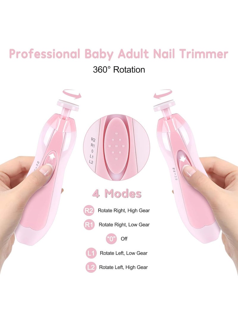 7 Pieces Electric Nail File Trimmer With Vibration Motor And Different Grinding, Polishing Heads - Image 2